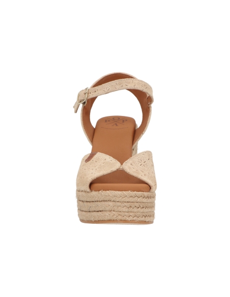 SANDALIA CUÑA YUTE MUJER-POPA-031BENISA GRABADO