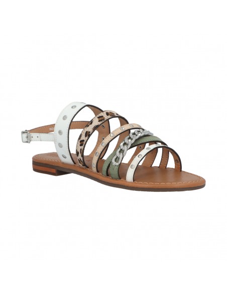 SANDALIA PLANA MUJER-GEOX-D15LXI-01JLT